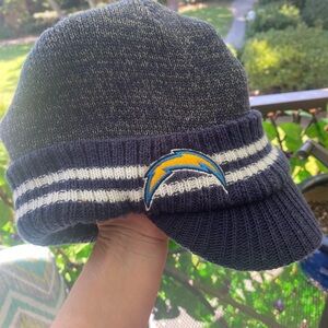 Los Angeles Chargers Beanie With a Flat Bill